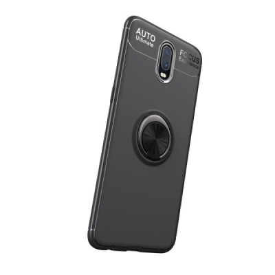 OnePlus 7 „FOCUS“ Kickstand kieto silikono TPU juodas dėklas - nugarėlė | Priedai.lt