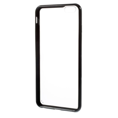 Apple iPhone 6 Plus (6s Plus) skaidrus matinis plastikinis dėklas su juodu TPU rėmeliu / Priedai.lt