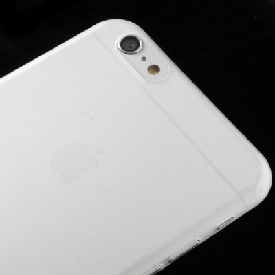 Ploniausias pasaulyje plastikinis skaidrus Apple iPhone 6 (6s) baltas dėklas - nugarėlė / Priedai.lt