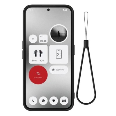 Nothing Phone 2a (2a Plus) Shell kieto silikono (TPU) dėklas juodas - nugarėlė | Priedai.lt