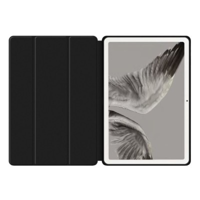 Google Pixel Tablet atverčiamas juodas odinis dėklas (sulankstomas) | Priedai.lt