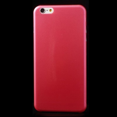 Ploniausias pasaulyje plastikinis skaidrus Apple iPhone 6 (6s) raudonas dėklas - nugarėlė / Priedai.lt