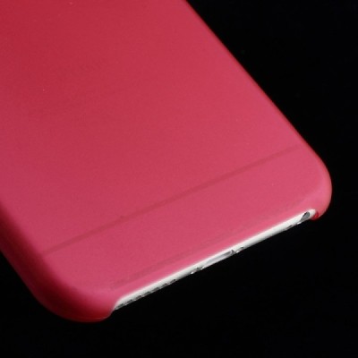 Ploniausias pasaulyje plastikinis skaidrus Apple iPhone 6 (6s) raudonas dėklas - nugarėlė / Priedai.lt