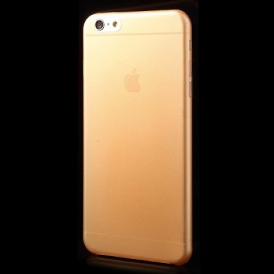 Ploniausias pasaulyje plastikinis skaidrus Apple iPhone 6 Plus (6s Plus) oranžinis dėklas - nugarėlė / Priedai.lt