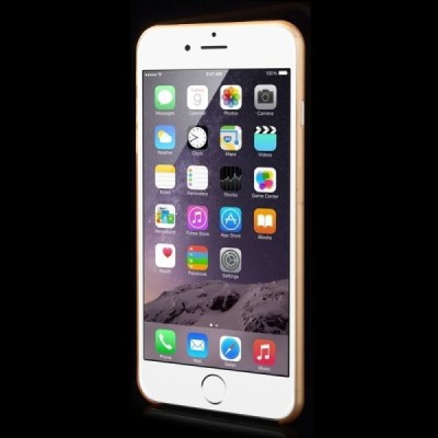 Ploniausias pasaulyje plastikinis skaidrus Apple iPhone 6 Plus (6s Plus) oranžinis dėklas - nugarėlė / Priedai.lt