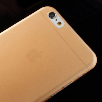 Ploniausias pasaulyje plastikinis skaidrus Apple iPhone 6 Plus (6s Plus) oranžinis dėklas - nugarėlė / Priedai.lt