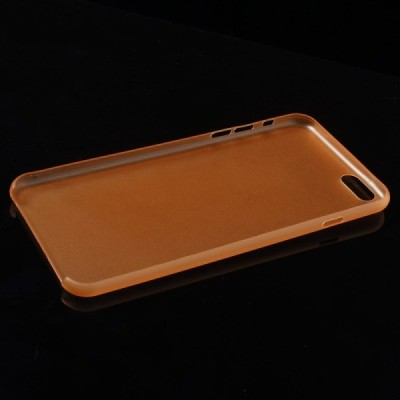 Ploniausias pasaulyje plastikinis skaidrus Apple iPhone 6 Plus (6s Plus) oranžinis dėklas - nugarėlė / Priedai.lt