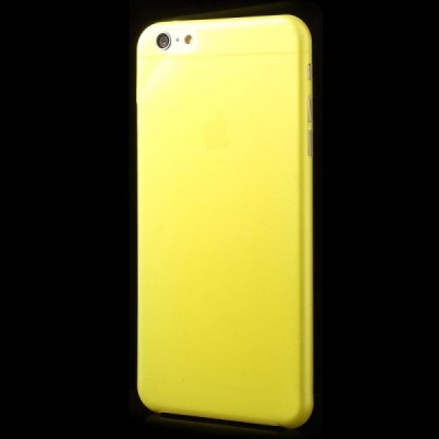 Ploniausias pasaulyje plastikinis skaidrus Apple iPhone 6 Plus (6s Plus) geltonas dėklas - nugarėlė / Priedai.lt