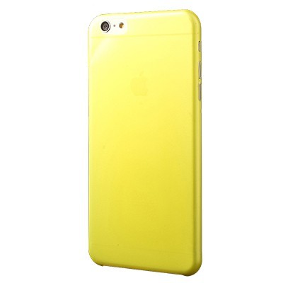 Ploniausias pasaulyje plastikinis skaidrus Apple iPhone 6 Plus (6s Plus) geltonas dėklas - nugarėlė / Priedai.lt