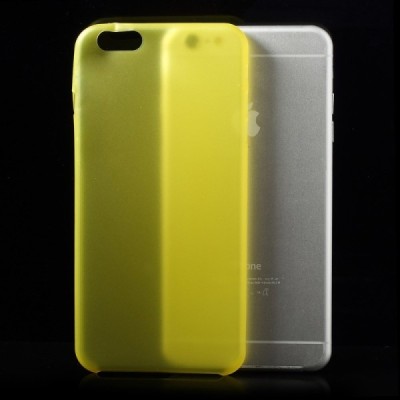 Ploniausias pasaulyje plastikinis skaidrus Apple iPhone 6 Plus (6s Plus) geltonas dėklas - nugarėlė / Priedai.lt
