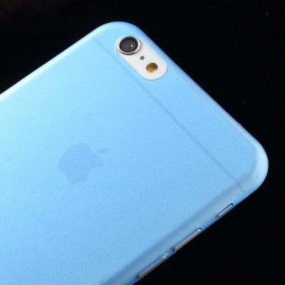 Ploniausias pasaulyje plastikinis skaidrus Apple iPhone 6 Plus (6s Plus) mėlynas dėklas - nugarėlė / Priedai.lt