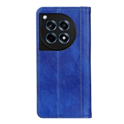OnePlus 12R (Ace 3) sinine nahast klappkohver - magnetiga vihik | Priedai.lt