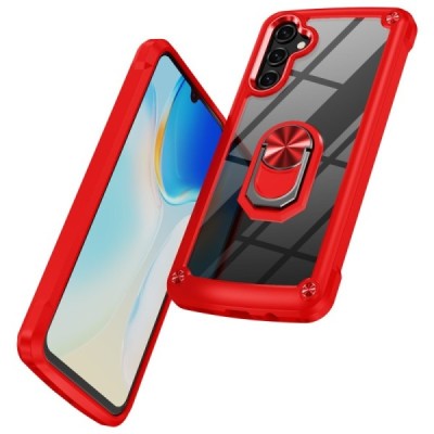Samsung Galaxy A55 5G (SM-A556) „Fashion“ Kickstand kõva silikoonist TPU läbipaistev ümbris - taga | Priedai.lt