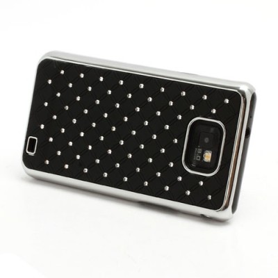 Samsung Galaxy S2 i9100 elegantiškas juodas dėklas su blizgučiais / Priedai.lt