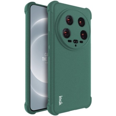 Xiaomi 14 Ultra Imak tugevdatud kaitse kõva silikoon TPU roheline ümbris - tagakülg | Priedai.lt