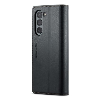 Samsung Galaxy Fold6 5G (SM-F956B) „CaseMe“ Leather soliidne klapp must nahast ümbris - brošüür | Priedai.lt