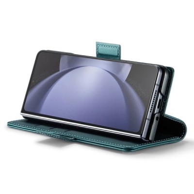 Samsung Galaxy Fold6 5G (SM-F956B) „CaseMe“ Leather soliidne klapp roheline nahast ümbris - brošüür | Priedai.lt