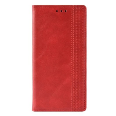 Sony Xperia L4 Vintage punane nahast klappkohver - voldik magnetiga | Priedai.lt