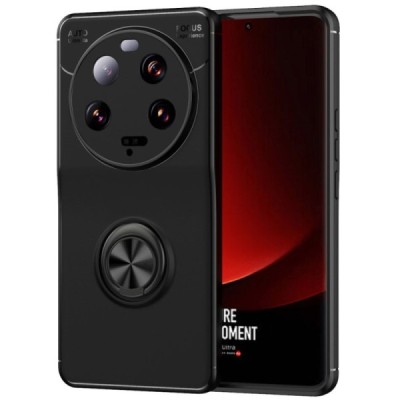 Xiaomi 13 Ultra "FOCUS" Kickstand Kõva silikoon (TPU) must kaaned | Priedai.lt