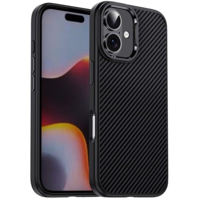 Apple iPhone 16 "IPAKY" Carbon silikoonist TPU must ümbris | Priedai.lt