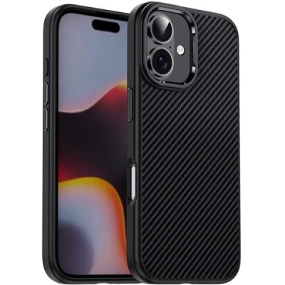 Apple iPhone 16 Plus "IPAKY" Carbon silikoonist TPU must ümbris | Priedai.lt