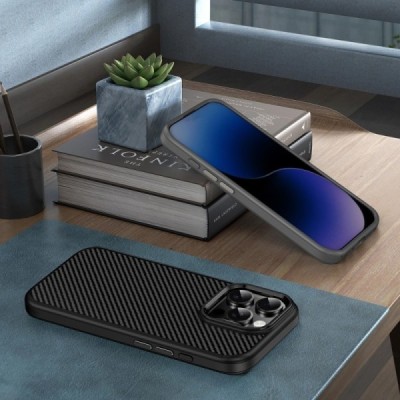Apple iPhone 16 Pro "IPAKY" Carbon silikoonist TPU must ümbris | Priedai.lt