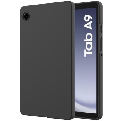 Samsung Galaxy Tab A9 Shell kõva silikoonist TPU must ümbris – taga | Priedai.lt