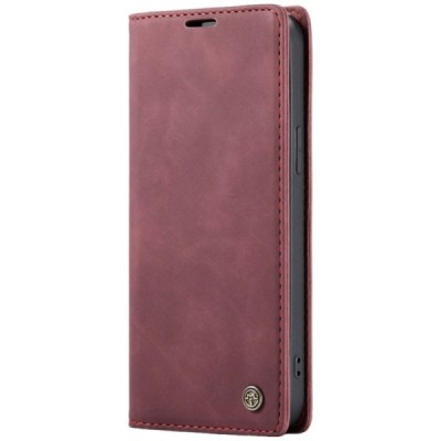 Apple iPhone 16 Pro CaseMe Retro tahke nahk kaaned - burgundia | Priedai.lt