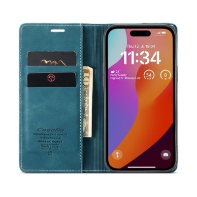 Apple iPhone 16 Pro CaseMe Retro tahke nahk kaaned - roheline | Priedai.lt