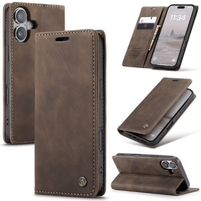 Apple iPhone 16 Plus CaseMe Retro tahke nahk kaaned - pruun | Priedai.lt