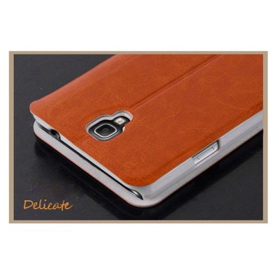„Mofi“ Rui serijos Samsung Galaxy Note 3 Neo N750 rudas odinis atverčiamas dėklas / Priedai.lt