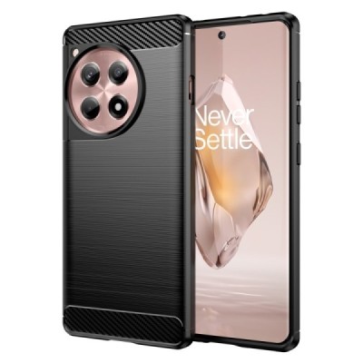 OnePlus 12R (Ace 3) „Carbon“ kieto silikono TPU juodas dėklas - nugarėlė | Priedai.lt