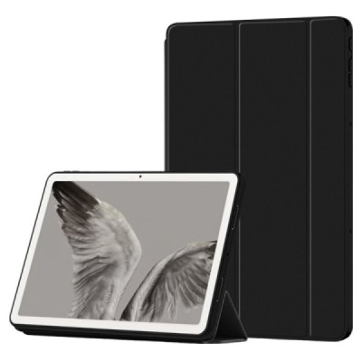 Google Pixel Tablet atverčiamas juodas odinis dėklas (sulankstomas) | Priedai.lt