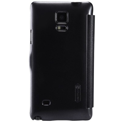 Samsung Galaxy Note 4 N910 juodas odinis atverčiamas Nillkin Fresh dėklas / Priedai.lt