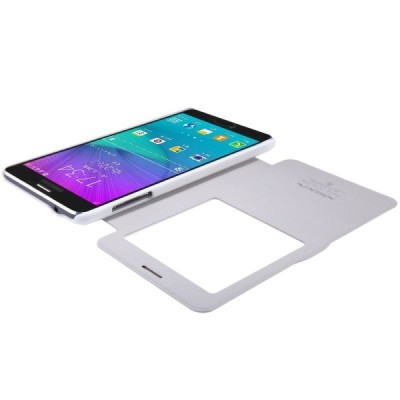 Samsung Galaxy Note 4 N910 baltas odinis atverčiamas Nillkin Fresh dėklas / Priedai.lt