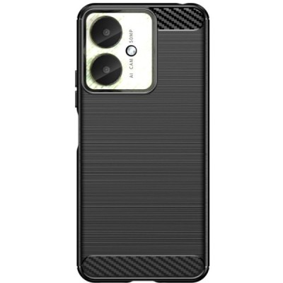 Xiaomi Redmi 13C / Poco C65 "Carbon" kõva silikoon (TPU) tagakaane must - ümbris | Priedai.lt