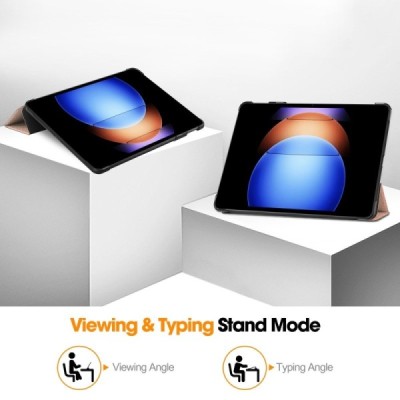 Xiaomi Pad 6S Pro ümberpööratav kuldne nahkümbris – raamat (kokkupandav) | Priedai.lt