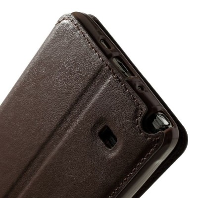 Roar Noble atverčiamas Samsung Galaxy Note 4 (N910) rudas odinis dėklas / Priedai.lt