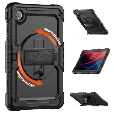 Lenovo Tab M11 (TB330FU) tugevdatud kaitse (360°) must korpus - tagakülg | Priedai.lt