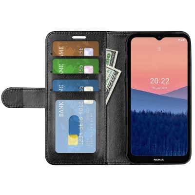 Nokia C21 klapitav must nahkkott - rahakott | Priedai.lt