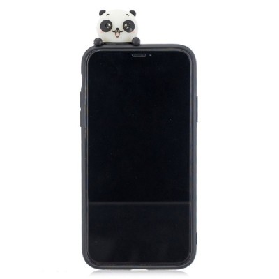 Apple iPhone 11 Pro „Squezy“ Panda kõvast silikoonist TPU must ümbris - taga | Priedai.lt