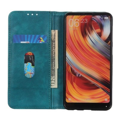 OnePlus 12R (Ace 3) roheline nahast klappkohver - magnetiga vihik | Priedai.lt