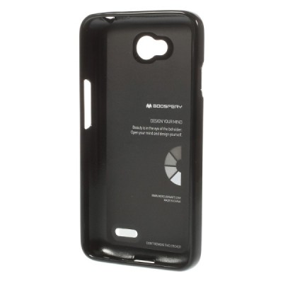 LG L70 D320 juodas Mercury kieto silikono (TPU) dėklas / Priedai.lt