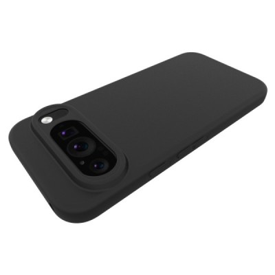 Google Pixel 9 (Pixel 9 Pro) kõva silikoon (TPU) tagakaane must - ümbris | Priedai.lt