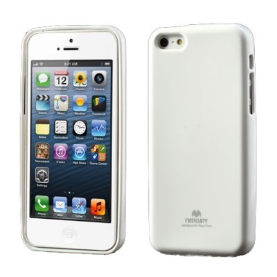 „Mercury“ Color kieto silikono (TPU) baltas Apple iPhone 5C dėklas (dėkliukas) / Priedai.lt