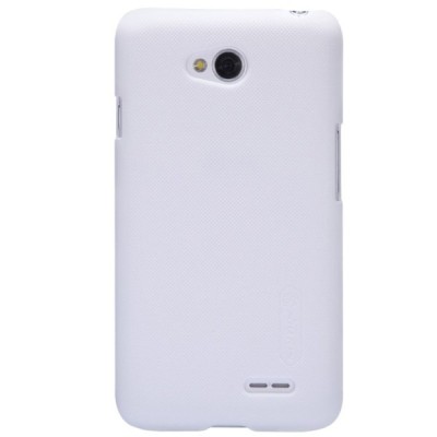 Nillkin Frosted Shield LG L70 D320 baltas plastikinis dėklas + apsauginė ekrano plėvelė / Priedai.lt