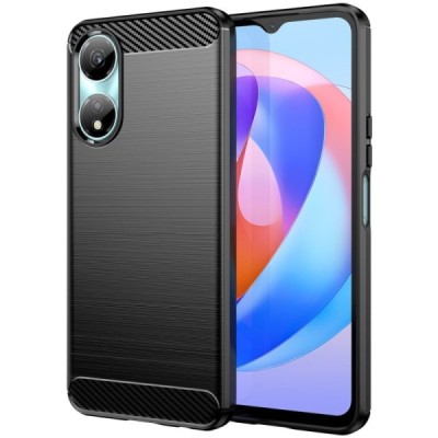 Honor X5 Plus (WOD-LX1) "Carbon" kõva silikoon (TPU) tagakaane must - ümbris | Priedai.lt