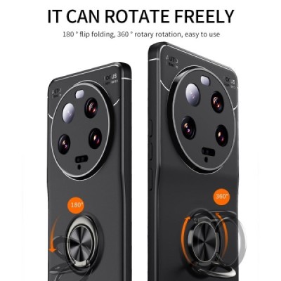 Xiaomi 13 Ultra "FOCUS" Kickstand Kõva silikoon (TPU) must kaaned | Priedai.lt