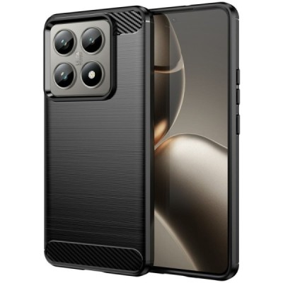 Xiaomi 14T (14T Pro) "Carbon" kõva silikoon (TPU) tagakaane must - ümbris | Priedai.lt