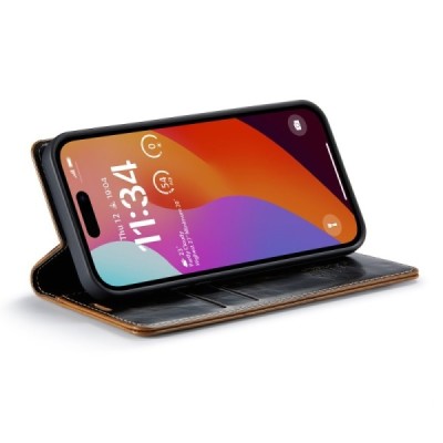 Apple iPhone 16 Pro CaseMe Leather tahke nahk kaaned - pruun | Priedai.lt
